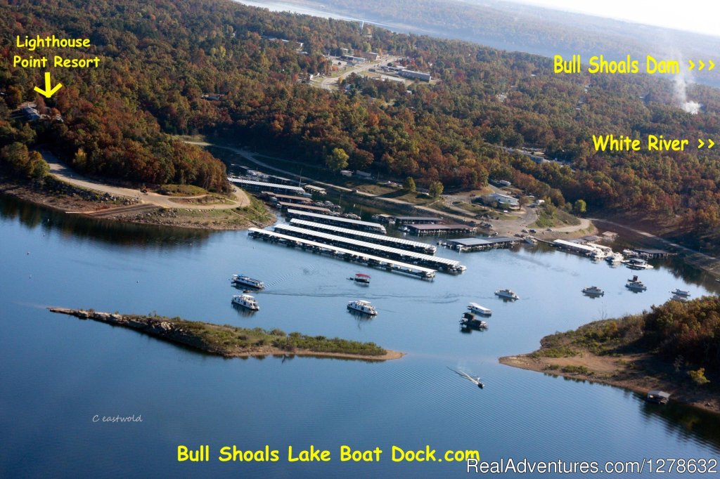 Bull Shoals Lake Boat Dock | Bull Shoals, Arkansas  | Fishing Trips | Image #1/1 | 