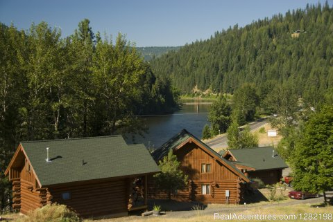 River Dance Lodge Cabins overlooking the Clearwater River