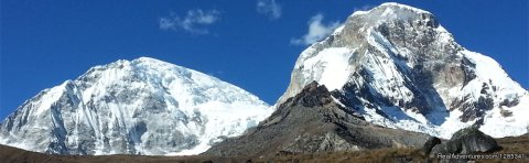 Huascaran Mountain, two peaks North and South