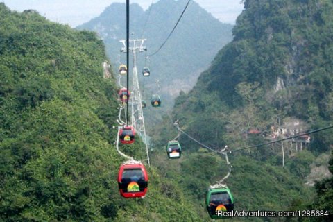 Cable Car to Perfume Pagoda lvp travel group in summer