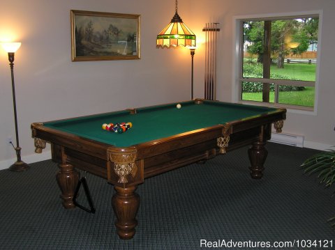 Custom built billiards table.