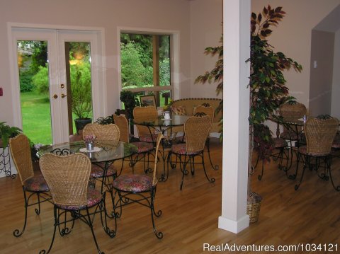 Enjoy our bistro garden-view dining room.