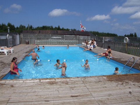 Inground heated pool at White Sands Cottages