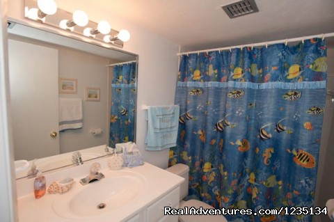 Charming Ocean Front Condo, Daytona Beach Master Bathroom